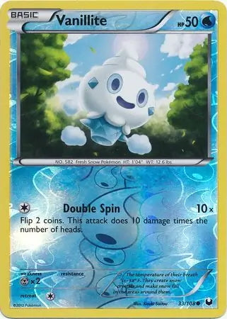 Dark Explorers Vanillite #33/108 reverse holo